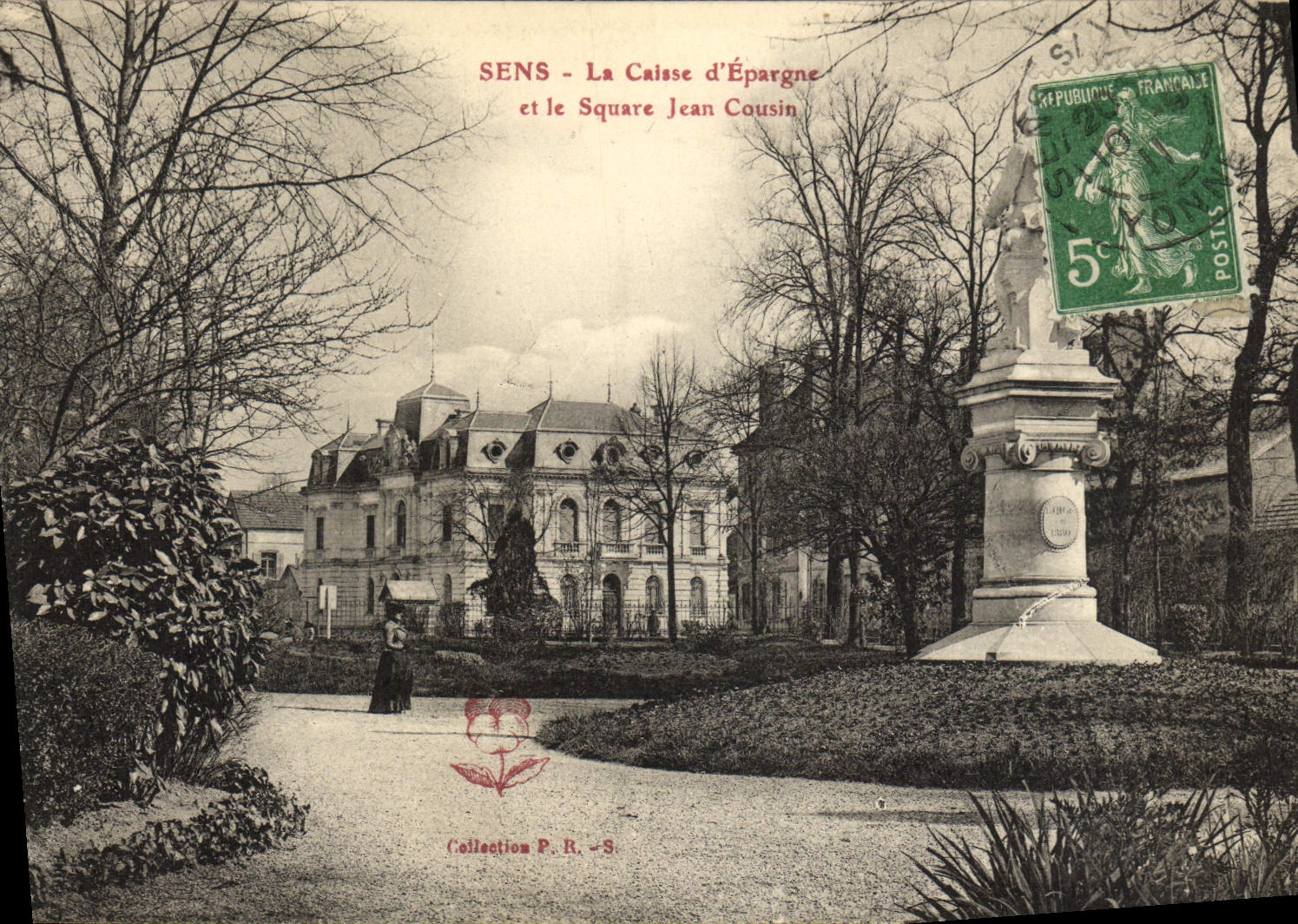SENS - La Caisse d'Épargne et le Square Jean Cousin — Collection P. R. -9