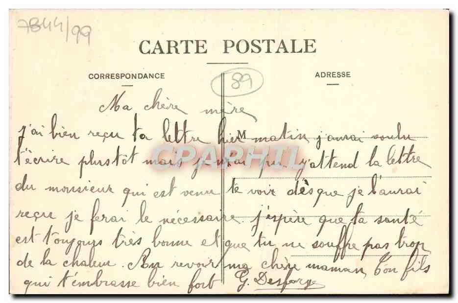SENS - La Caisse d'Épargne et le Square Jean Cousin — Collection P. R. -9 — Rückseite