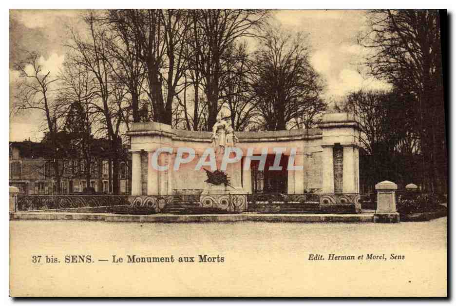 SENS — Le Monument aux Morts — Edit. Herman et Morel, Sens