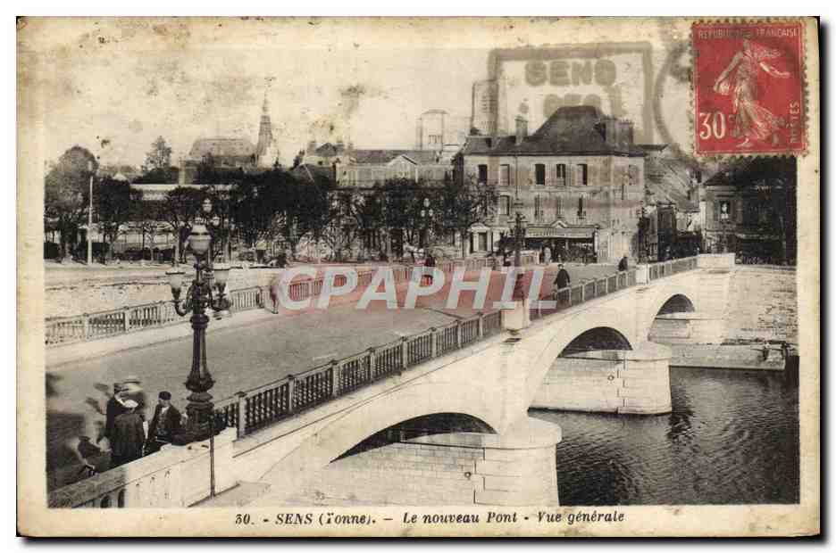 CPA Sens Le nouveau Pont Vue Generale