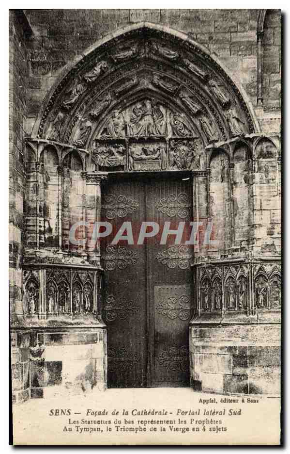 Sens — Façade de la Cathédrale — Portail latéral Sud — Appfel, éditeur à Sens