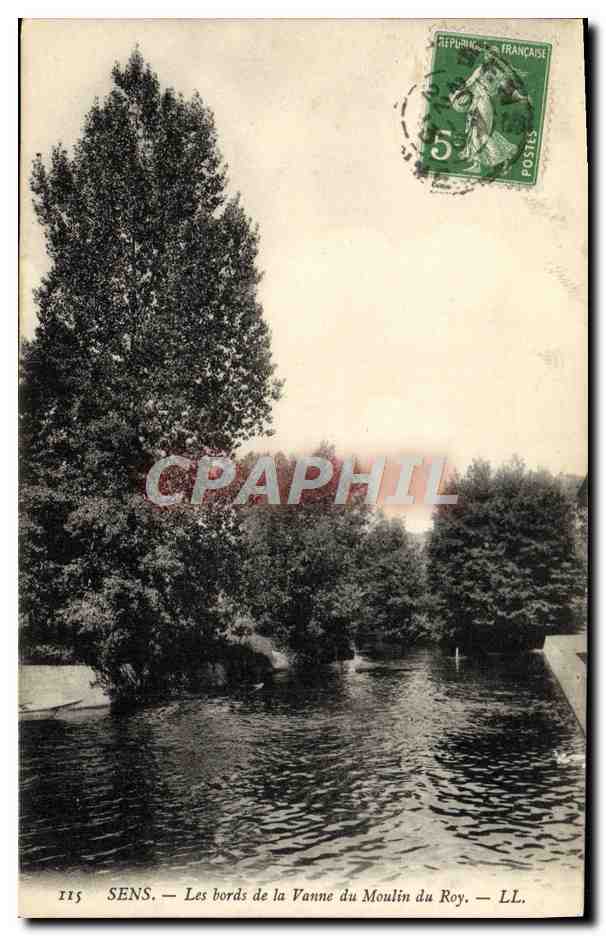 SENS. Die Ufer der Vanne am Moulin du Roy — LL. — Nr. 115