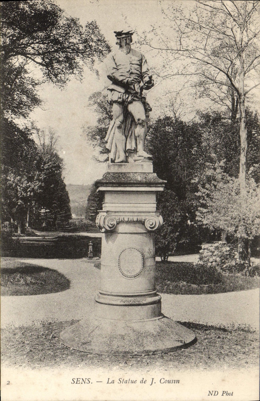 CPA Sens La Statue de J Cousin