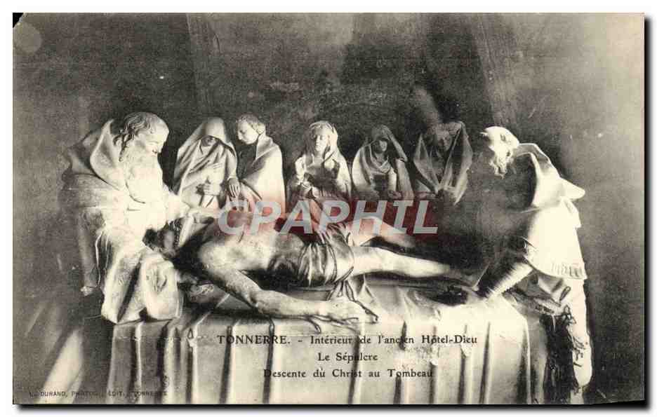 CPA Tonnerre Interieur De l'ancien Hotel Dieu Le Sepulcre Descente du Christ au tombeau 