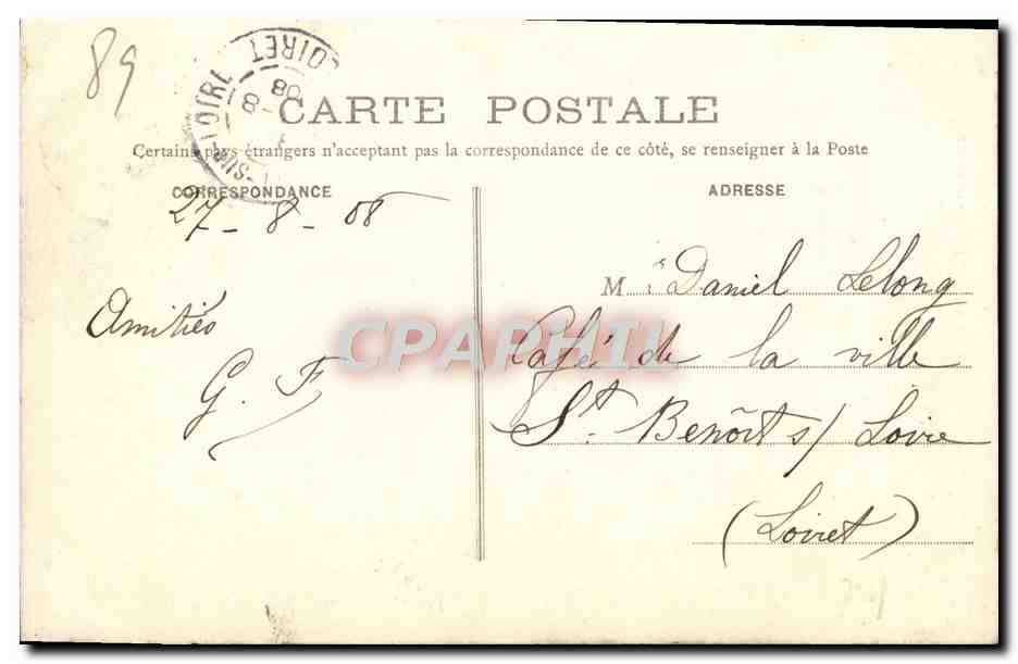 CPA Tonnerre Tombeay de Marguerite de Bourgogne — Rückseite