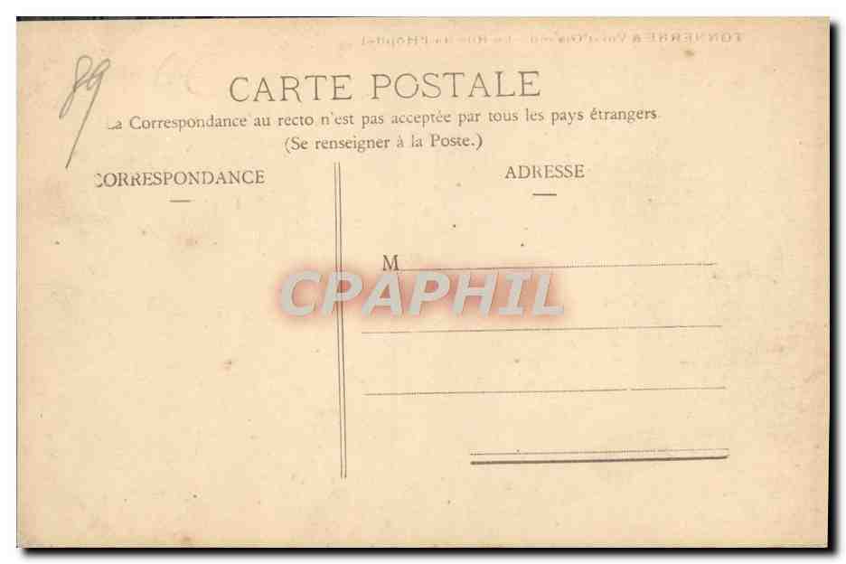 CPA Tonnerre a Vol d'Oiseau La Rue de l'Hopital — Rückseite