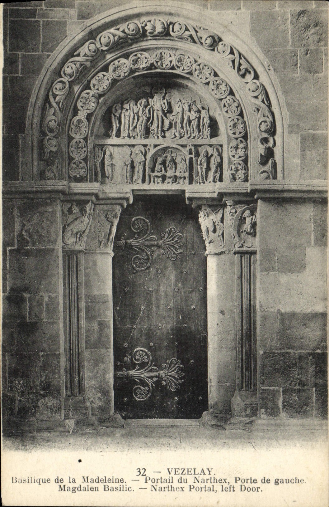 Basilique de la Madeleine — Portail du Narthex, Porte de gauche — Vezelay