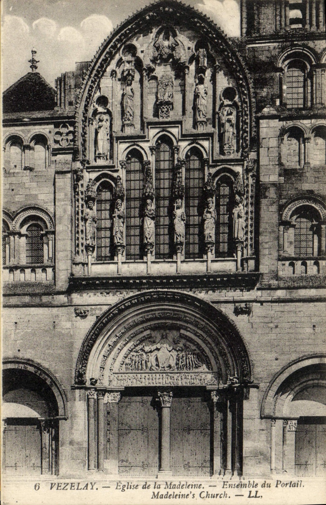 Vézelay — Église de la Madeleine — Ensemble du Portail