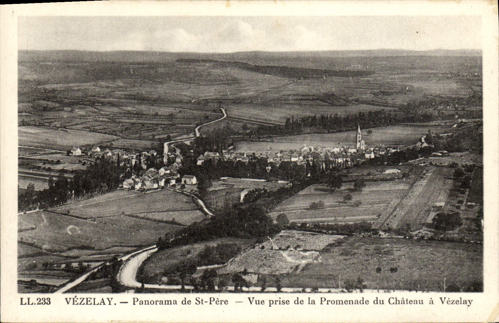 CPA Vezelay Panorama de St Pere Vue Prise de la Promenade du chateau a Vezelay 