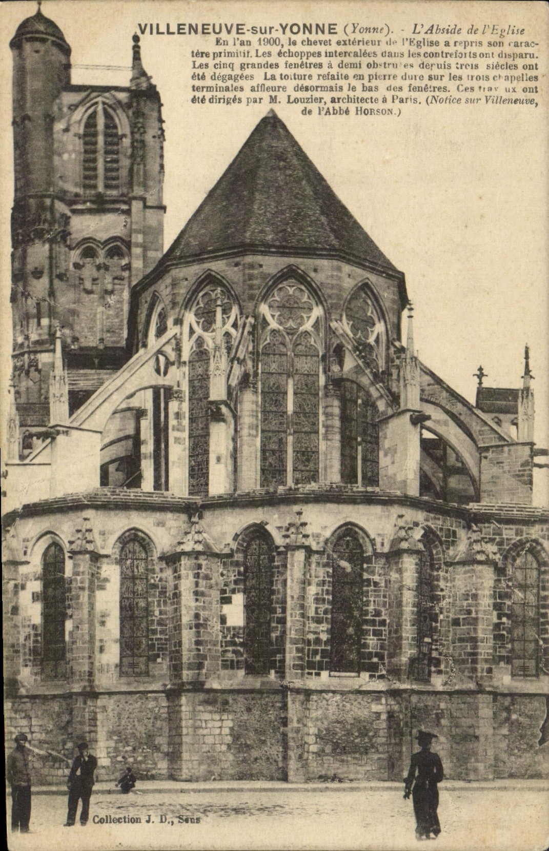 Villeneuve-sur-Yonne (Yonne) — Die Apse der Kirche — Hinweis von Abbé Horson, Sammlung J. D., Sens