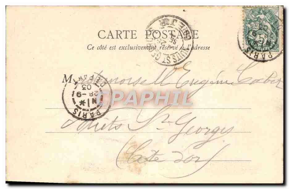 Villeneuve-sur-Yonne — Facha de la Iglesia de Notre-Dame — Galeries Parisiennes, Sens — Reverso