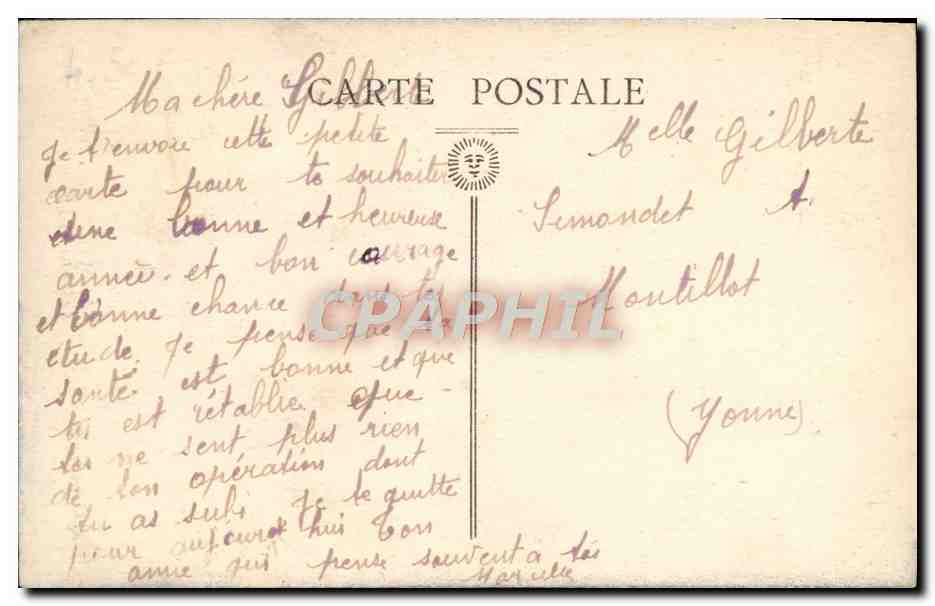 Villeneuve-sur-Yonne — Tor zur Sens (Außen) — Verlag Nonhomme, Buchhändler — Rückseite