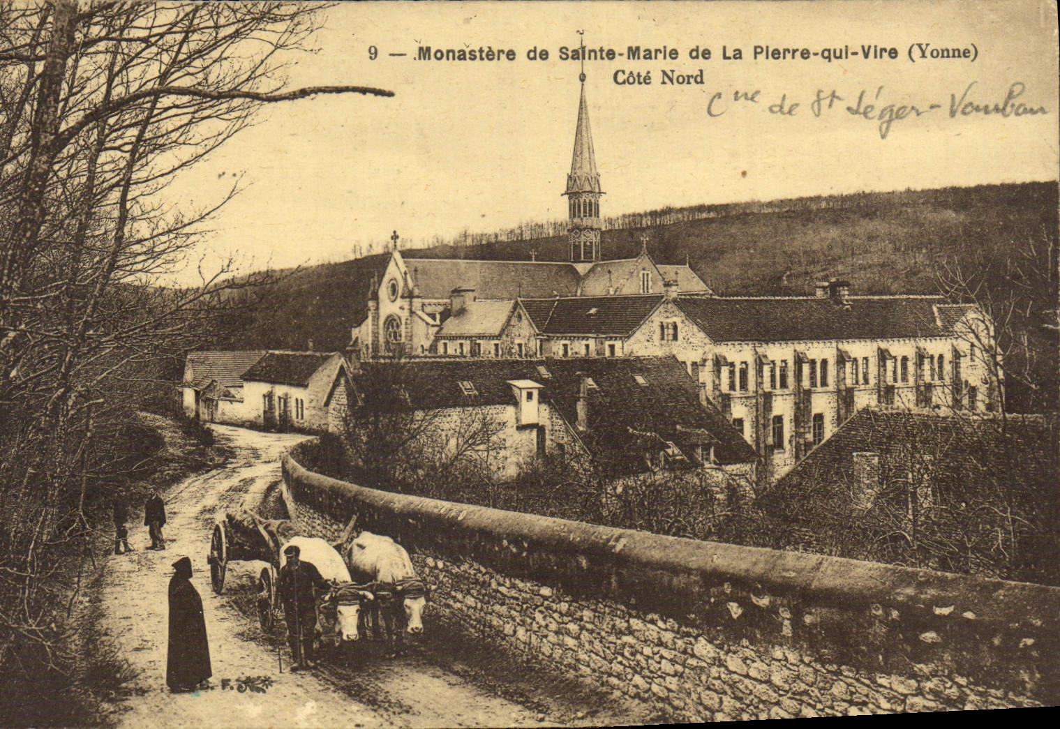 Monastère de Sainte-Marie de La Pierre-qui-Vire (Yonne) — Côté Nord — Éditeur B. F. N.