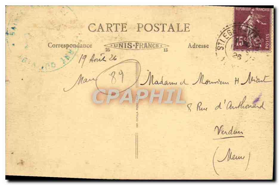 Monastère de Sainte-Marie de La Pierre-qui-Vire (Yonne) — Côté Nord — Éditeur B. F. N. — Verso