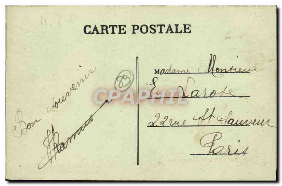 La Vie à la Campagne dans l'Yonne — Une Coupe en exploitation — Éditeur : A. P. L. Paris — Verso