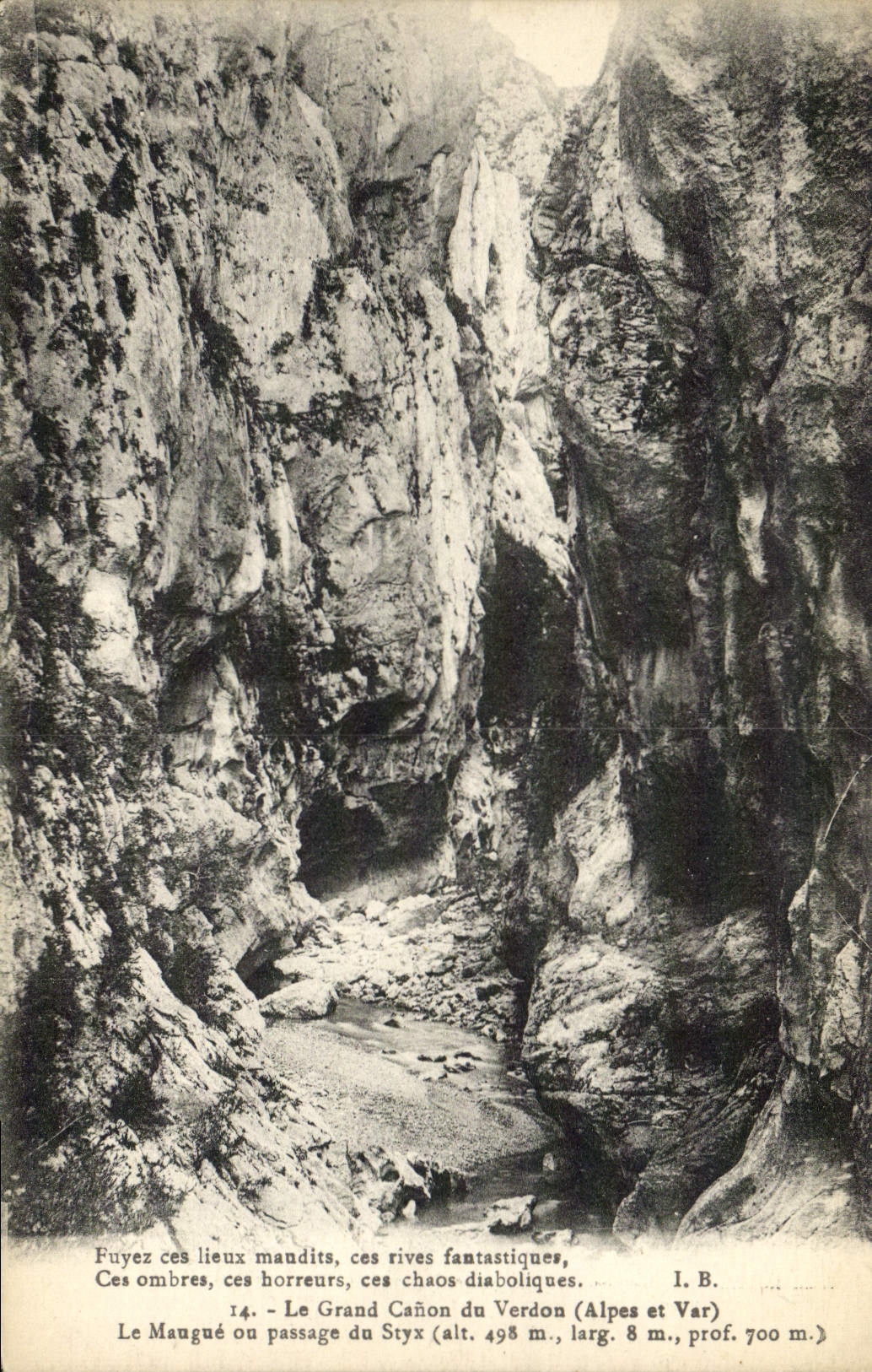 Der große Verdon-Canal — Passage des Styx — I. B. — n°14
