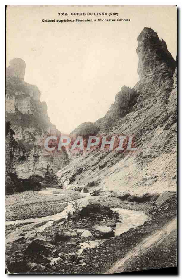Gorge du Cians (Var) — Oberer Sénonien-Critacé mit Micraster Gibbus — Verlag unbekannt