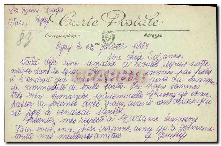 L'ESTÉREL — Aiguilles des Rochers du Perthuis — Selecta — Verso