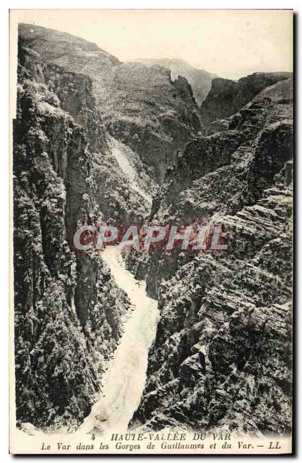 Le Var dans les Gorges de Guillaumes et du Var — LL — Haute-Vallée du Var