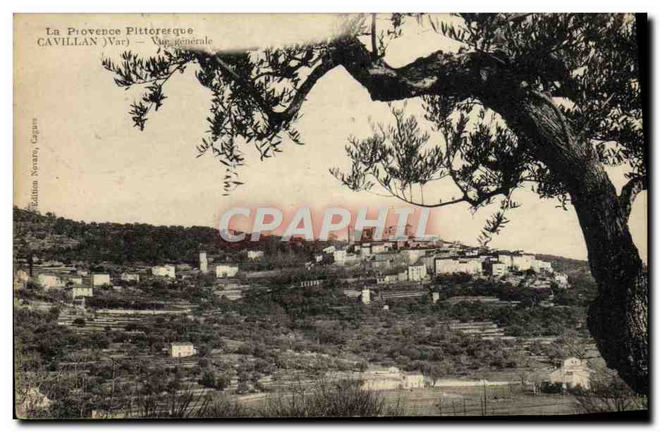 CPA La Provence Pittoresque Cavillan Vue Generale