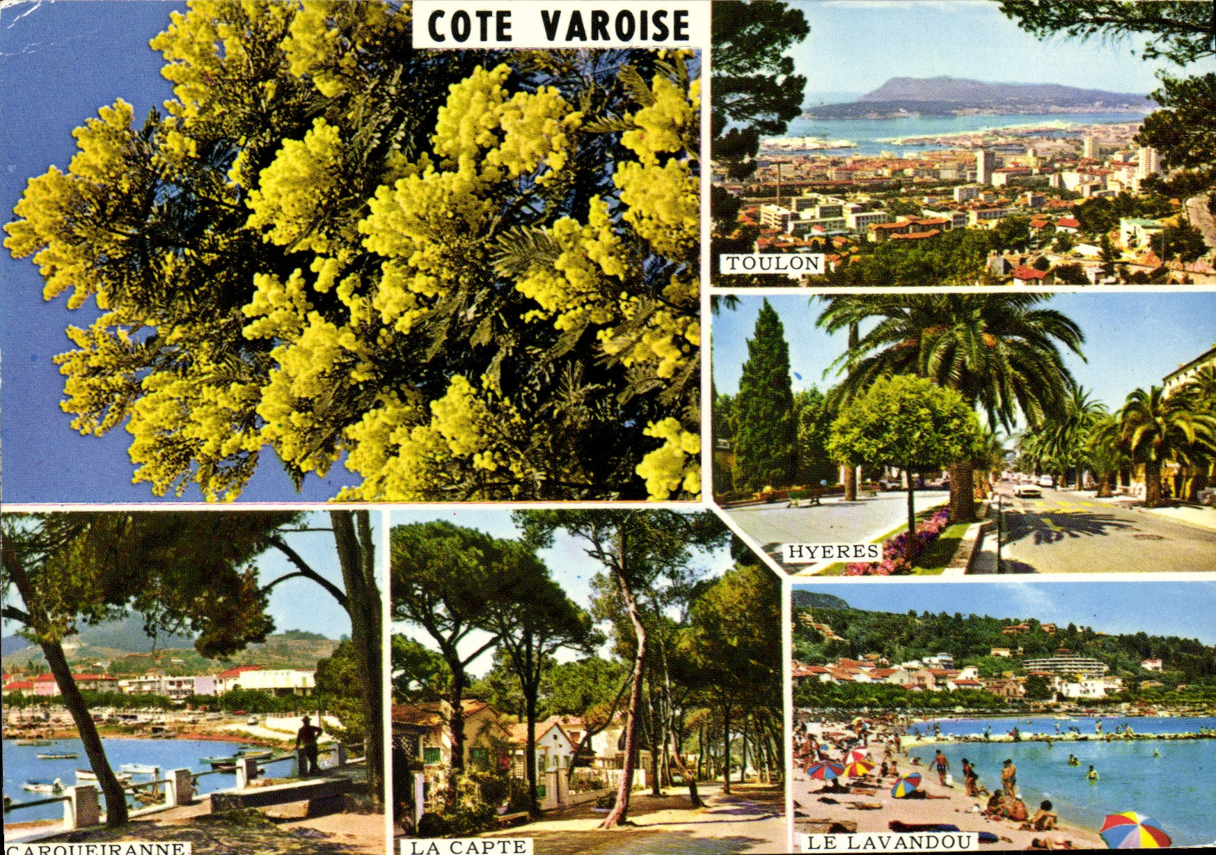 Côte Varoise — vue panoramique de Toulon, Carougeiranne, La Capte, Hyères et Le Lavandou — Éditions S.E.P.T. n° 0-106