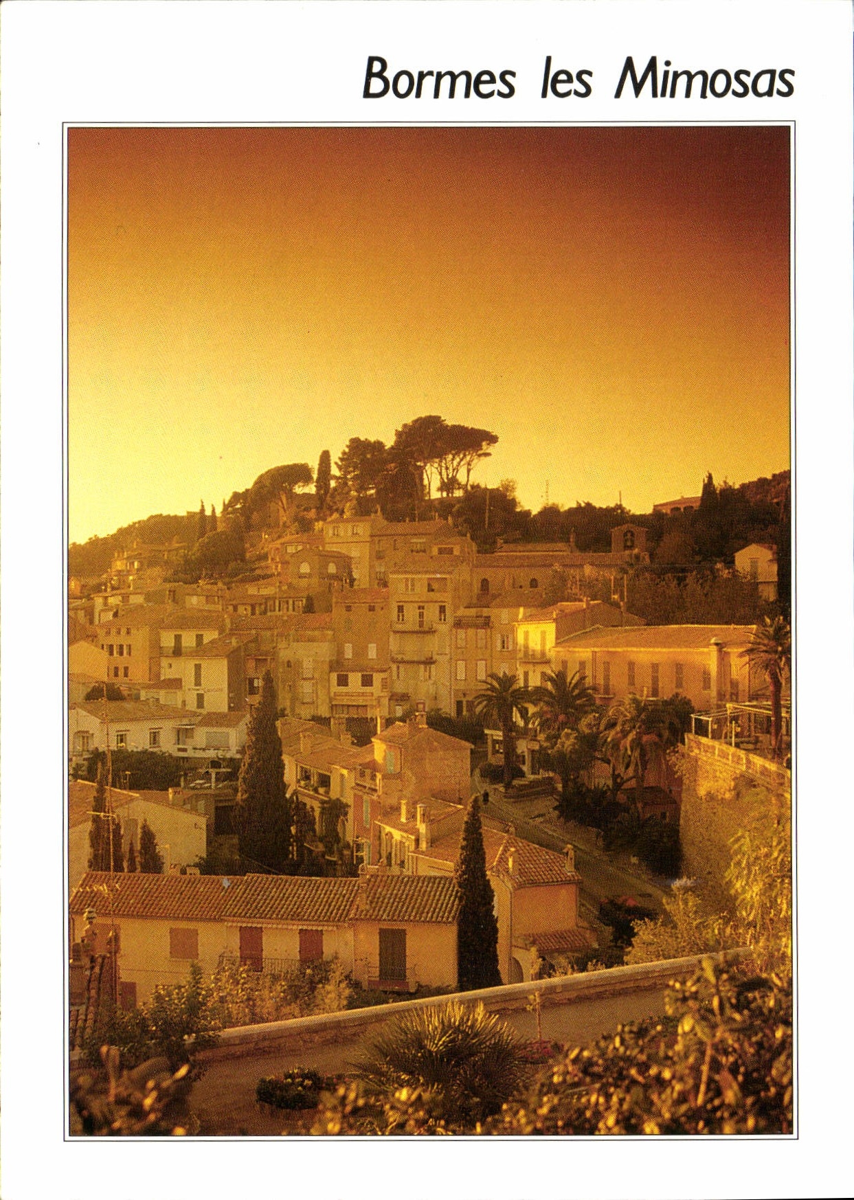 Bormes-les-Mimosas — vue panoramique du village — éditeur non visible - Anverso