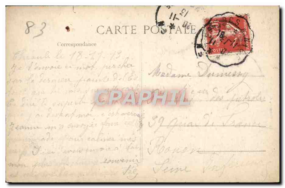 Côte d'Azur - Corniche de l'Esterel — Blick vom Esquillon zum Cap Roux — Paul Vassou, Verlag Nice, Nr. 1350 — Rückseite