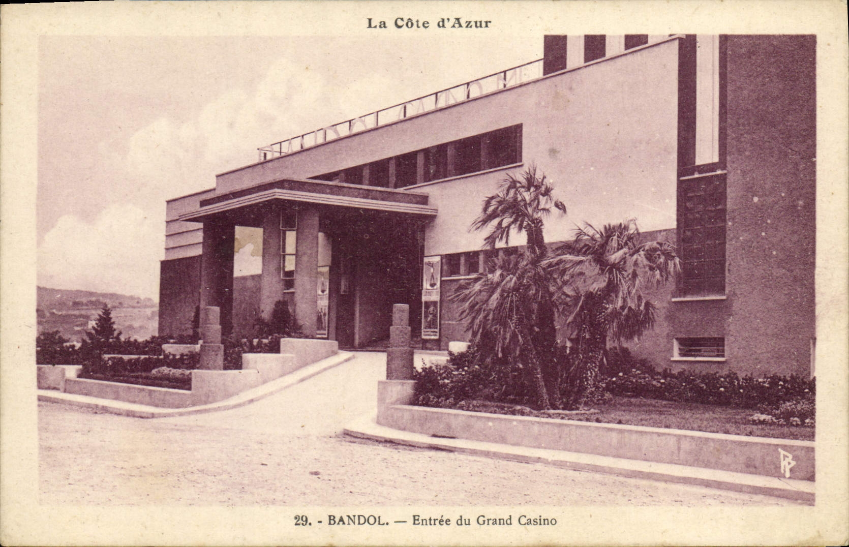 CPA La Cote d'Azur Bandol Entree Du Grand Casino