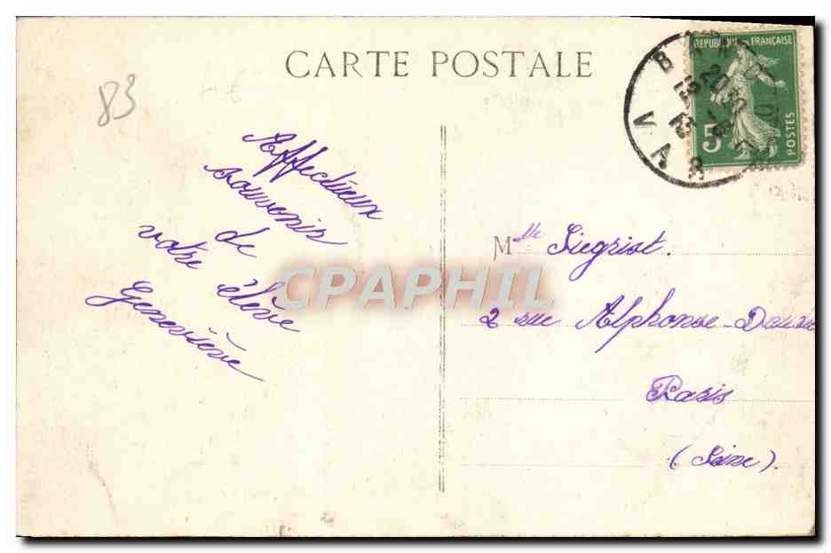 CPA Cote d'Azur Bandol Sur Mer Plage De Renecros — Rückseite