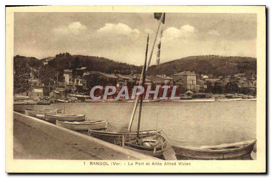 CPA Bandol Le Port Et Allee Alfred Vivien