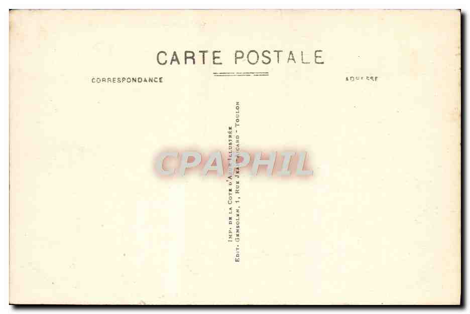 La Plage du Casino — Bandol — Éditeur : Imp. de la Côte d'Azur, Toulon — Rückseite