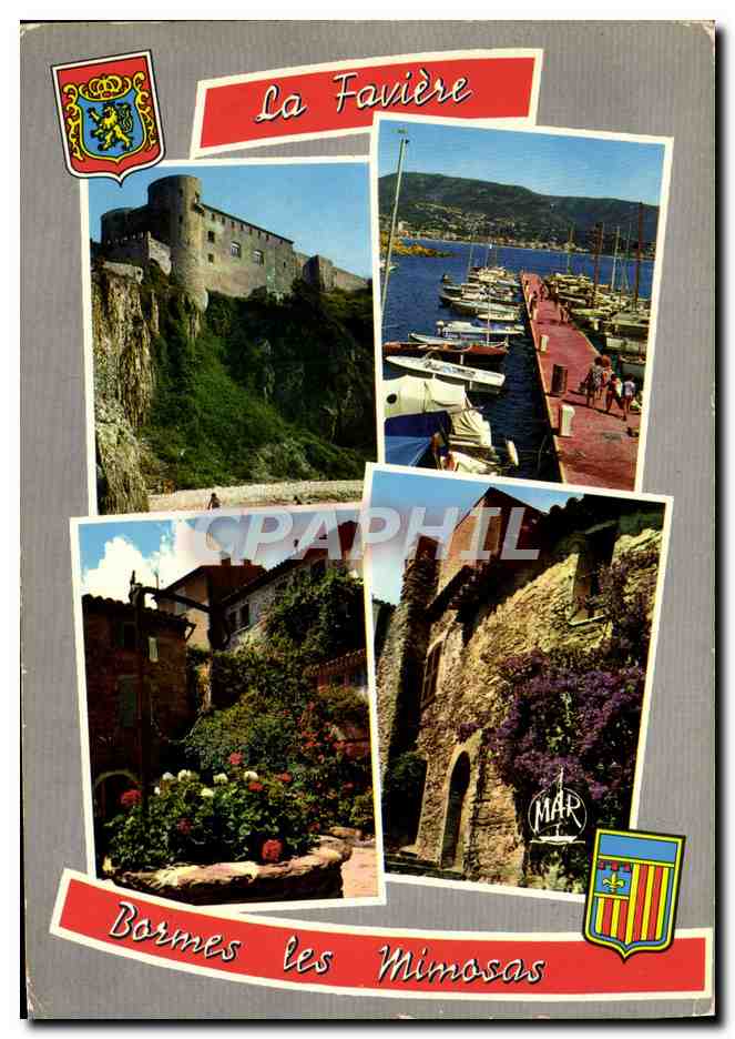 CPM La Cote d'Azur Bormes Les Mimosas La Faviere Le Fort De Bregancon Et Sa Plage Privee