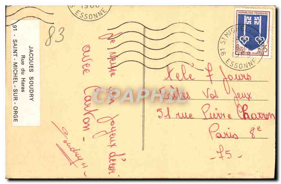 CPA Toulon Vue Sur Sainte Marguerite — Verso