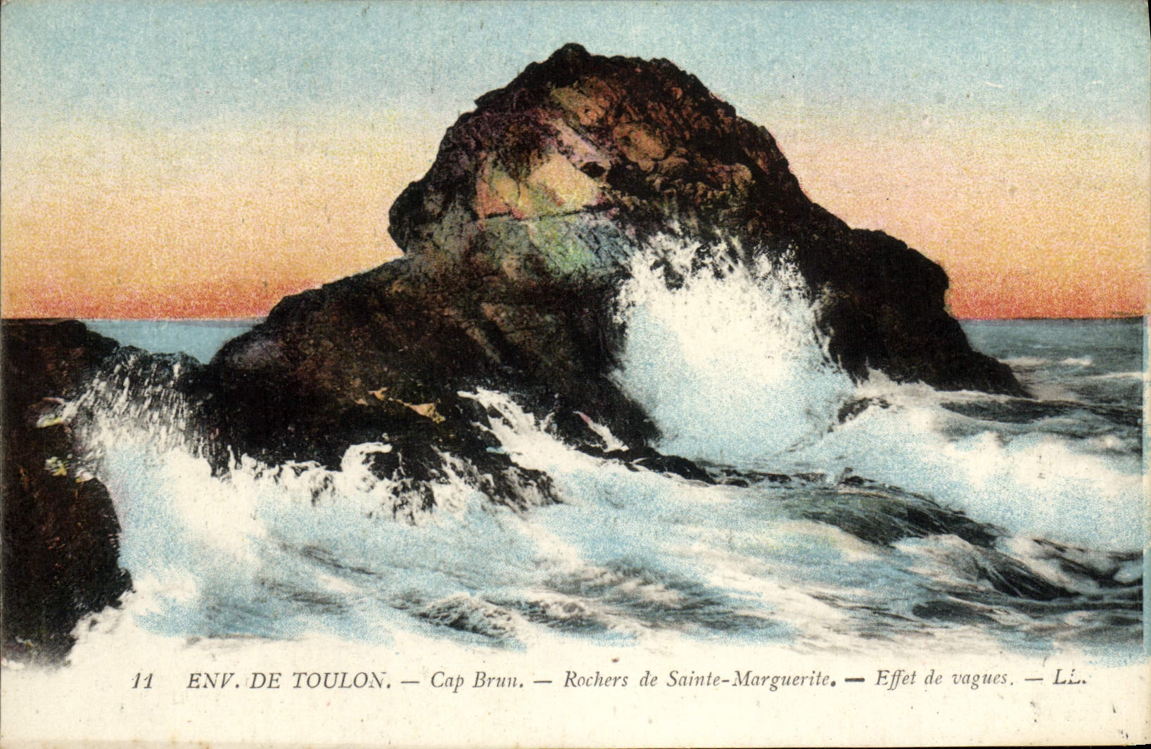 Env. de Toulon — Cap Brun — Rochers de Sainte-Marguerite — Effet de vagues — Li.