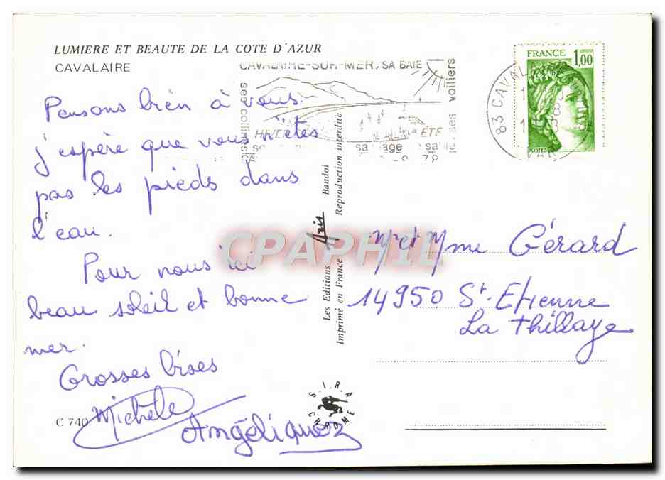Cavalairé — Souvenir de Cavalairé — Les Éditions Bandal — Verso