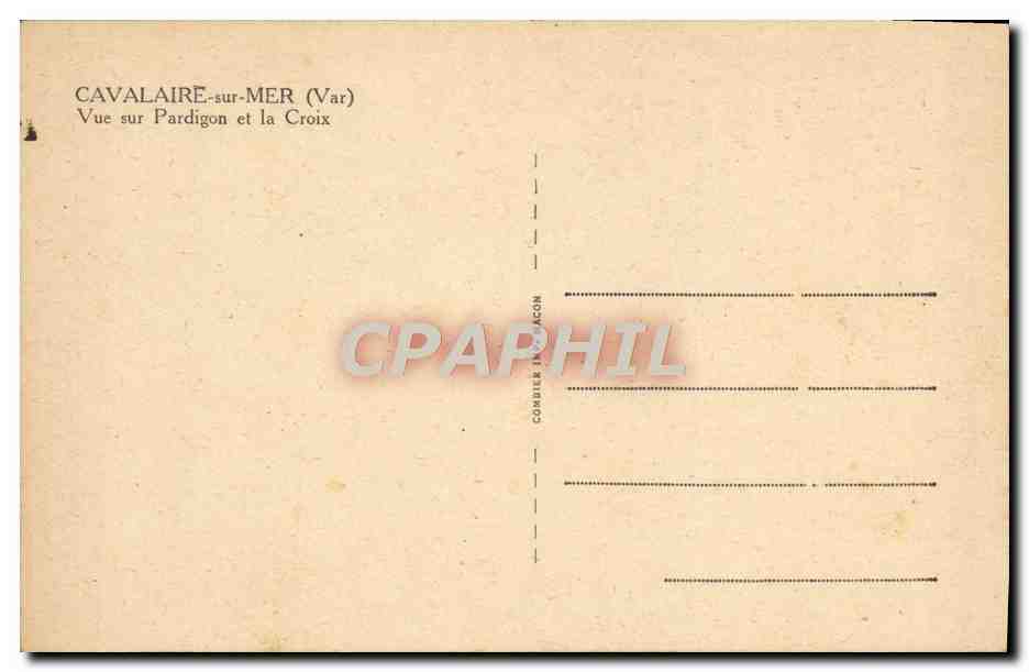 CPA Cavalaire Sur Mer Vue Sur Pardigon Et La Croix — Rückseite