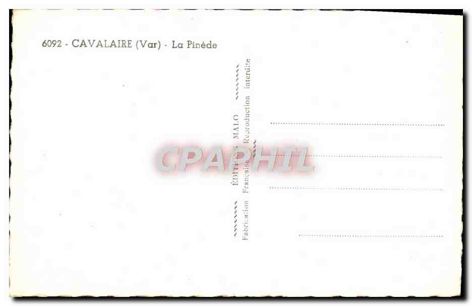 CPM Cavalaire La Pinede — Rückseite