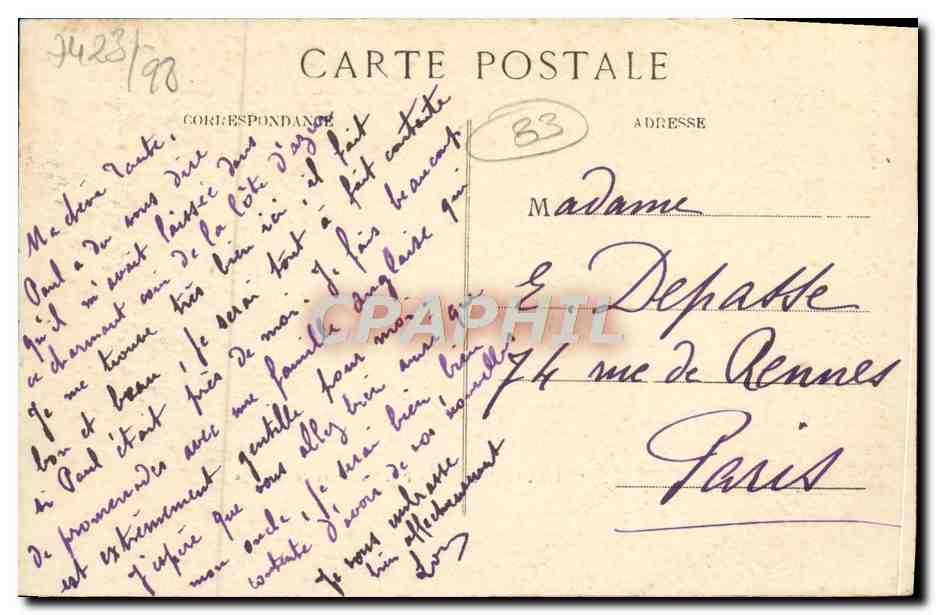 CPA Cavalaire Les Pins Maritimes De La Plage — Rückseite