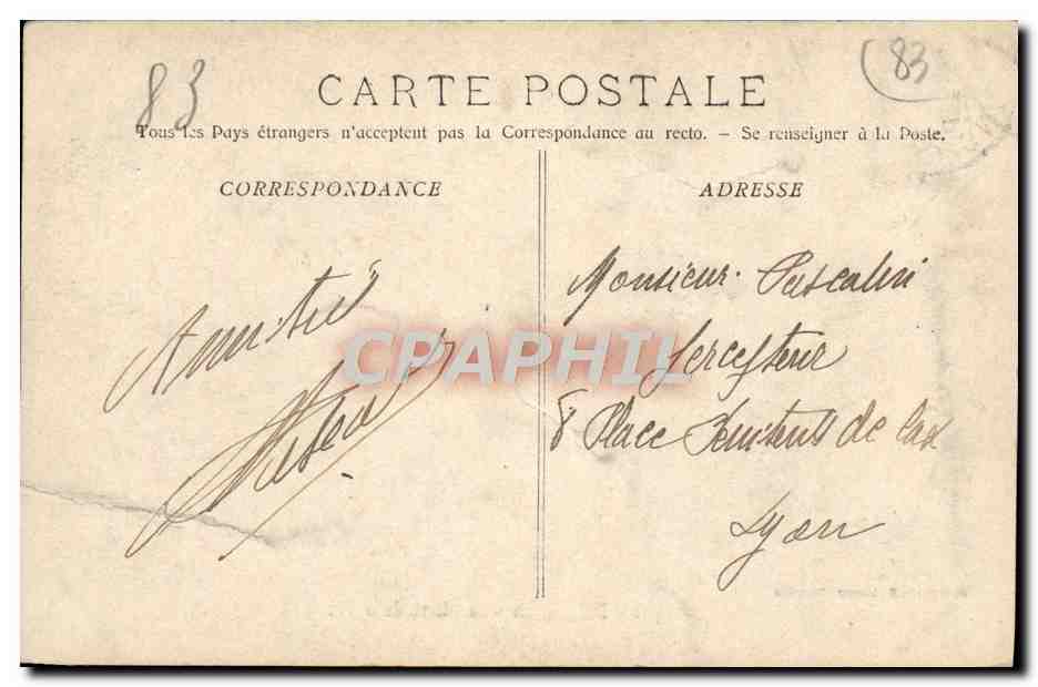 CPA Draguinan La Pierre De La Fee — Rückseite
