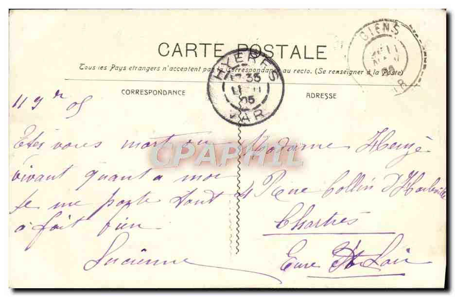 CPA Giens Les Rochers De Madame — Rückseite