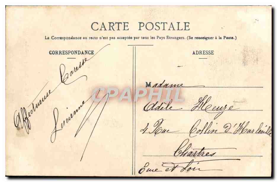 Gien - Grand Hôtel de la Paix — Fabre, propriétaire — Edition Poullan, Hyères — Verso