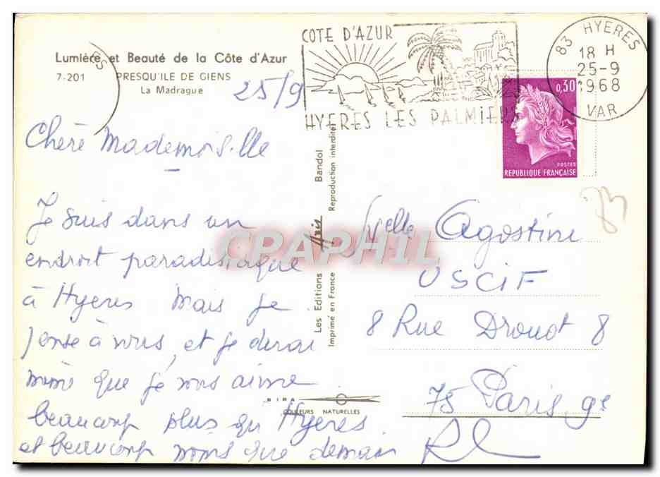 Port de Hyères — Côte d'Azur — Les Éditions en France — Verso