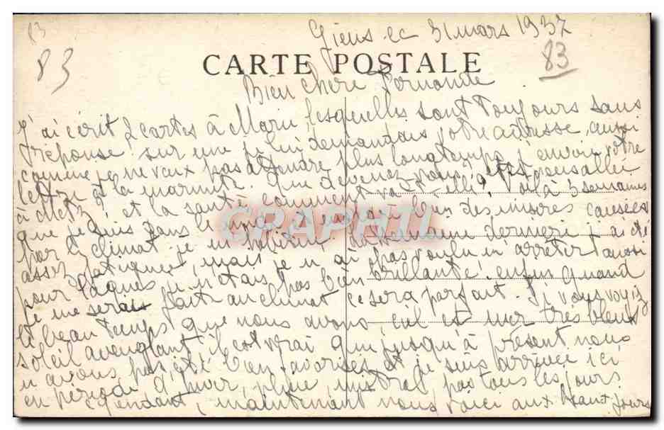 GIEUS - Hôpital Renée-Sabran - Percée sur mer — Rückseite