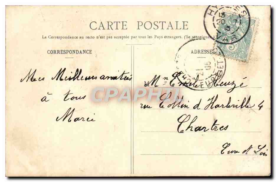 Hyères - L'Almanarre — Édition Poullian, Hyères, n°162 — Achterkant