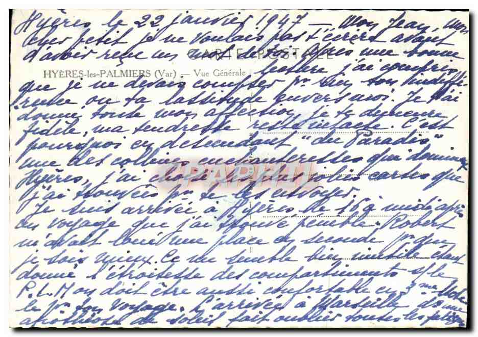 Hyères-les-Palmiers — Vue Générale — Éditeur C. Cuvy — Reverso