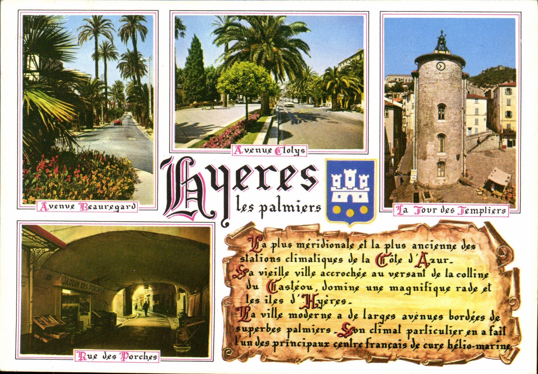 Hyères-les-Palmiers — Vue de la ville et de ses monuments — Éditions S.E.P.T. n°44/273