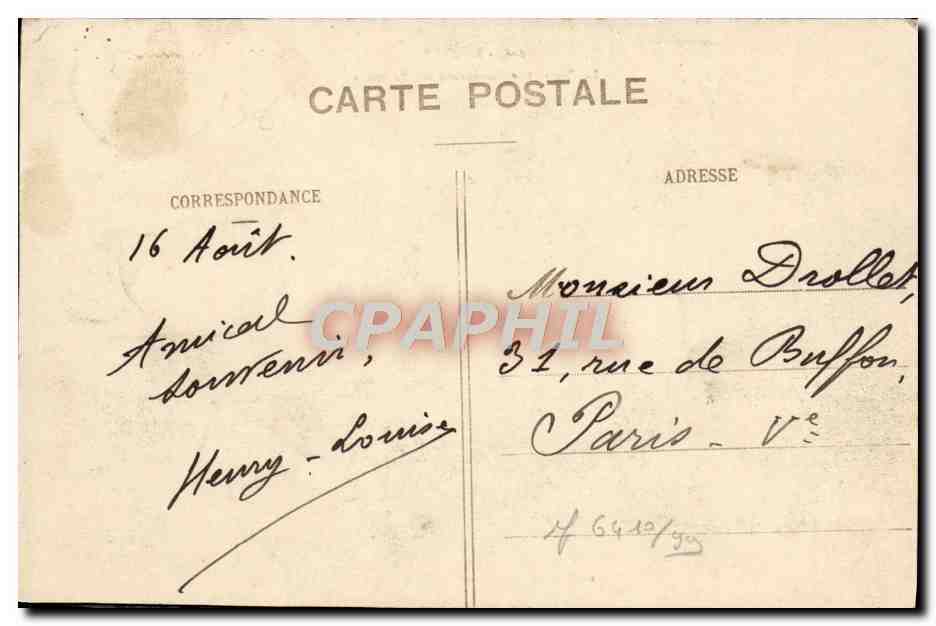 CPA Hyeres La Poste et le Boulevard des Palmiers  — Rückseite