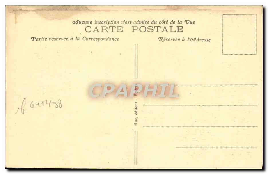 CPA Environs d'Hyeres Costebelle La Chapelle Anglicane — Rückseite