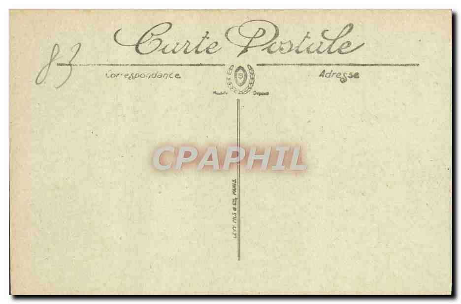 Hyères — Vue prise de l'Hôtel des Palmiers vers l'Hôtel Continental — LL — Verso