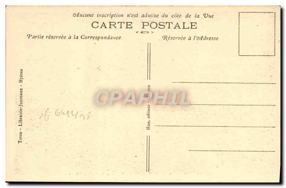 Hyères — Sur la Route du Fenouillet — Vue vers la Colline d'Hyères — Taron - Librairie-Journaux — Reverso